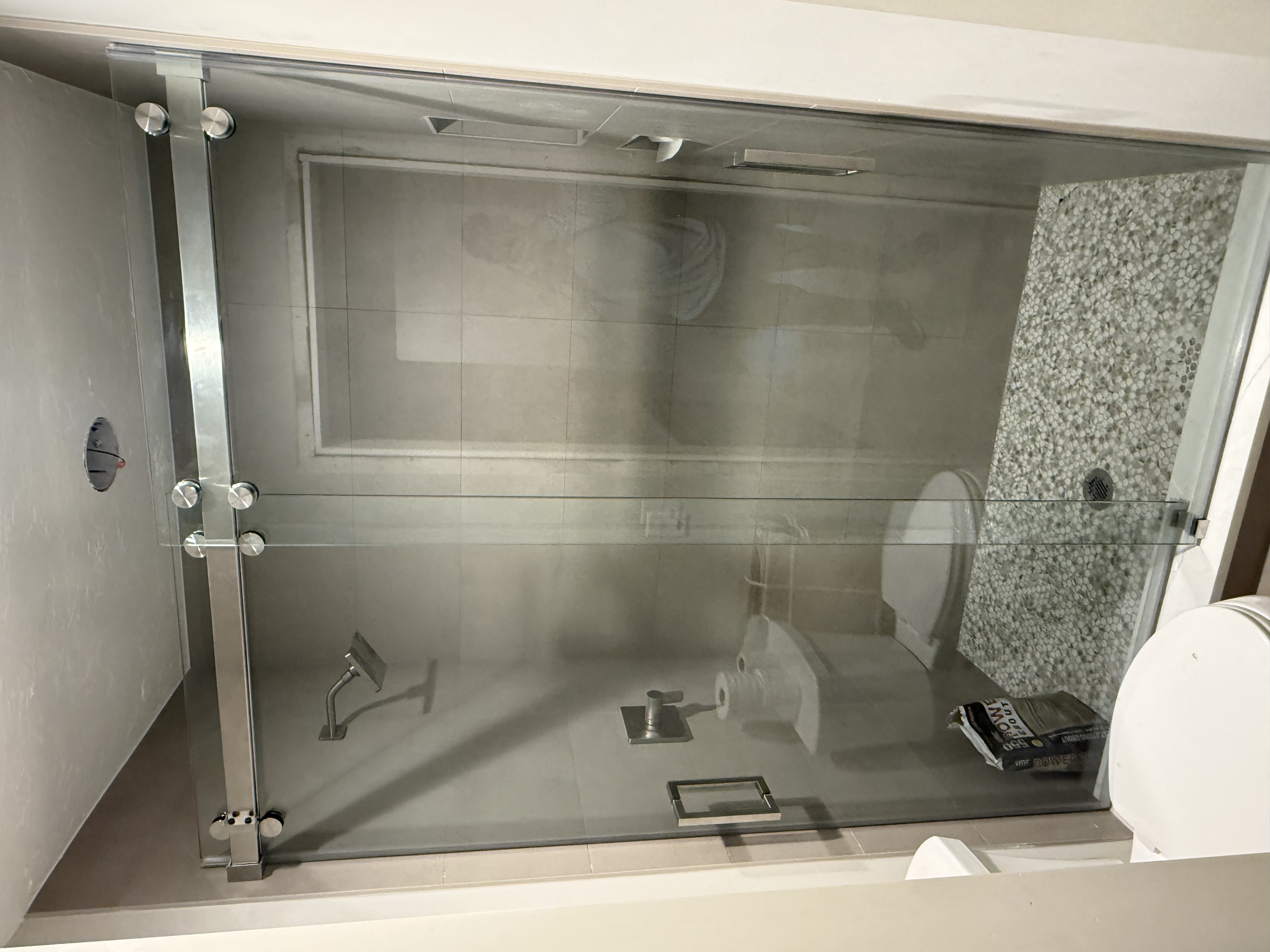 Frameless Double sliding shower door